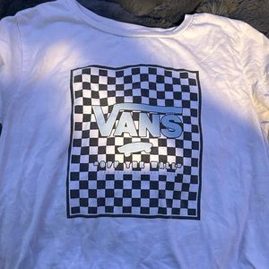 🩵Blue and white "Vans" checkered shirt